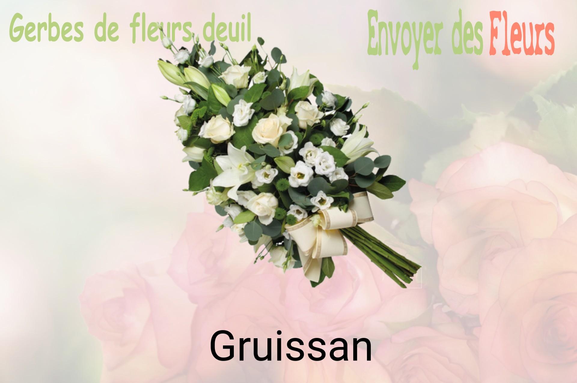 Gerbe de fleurs de deuil livrée à Gruissan